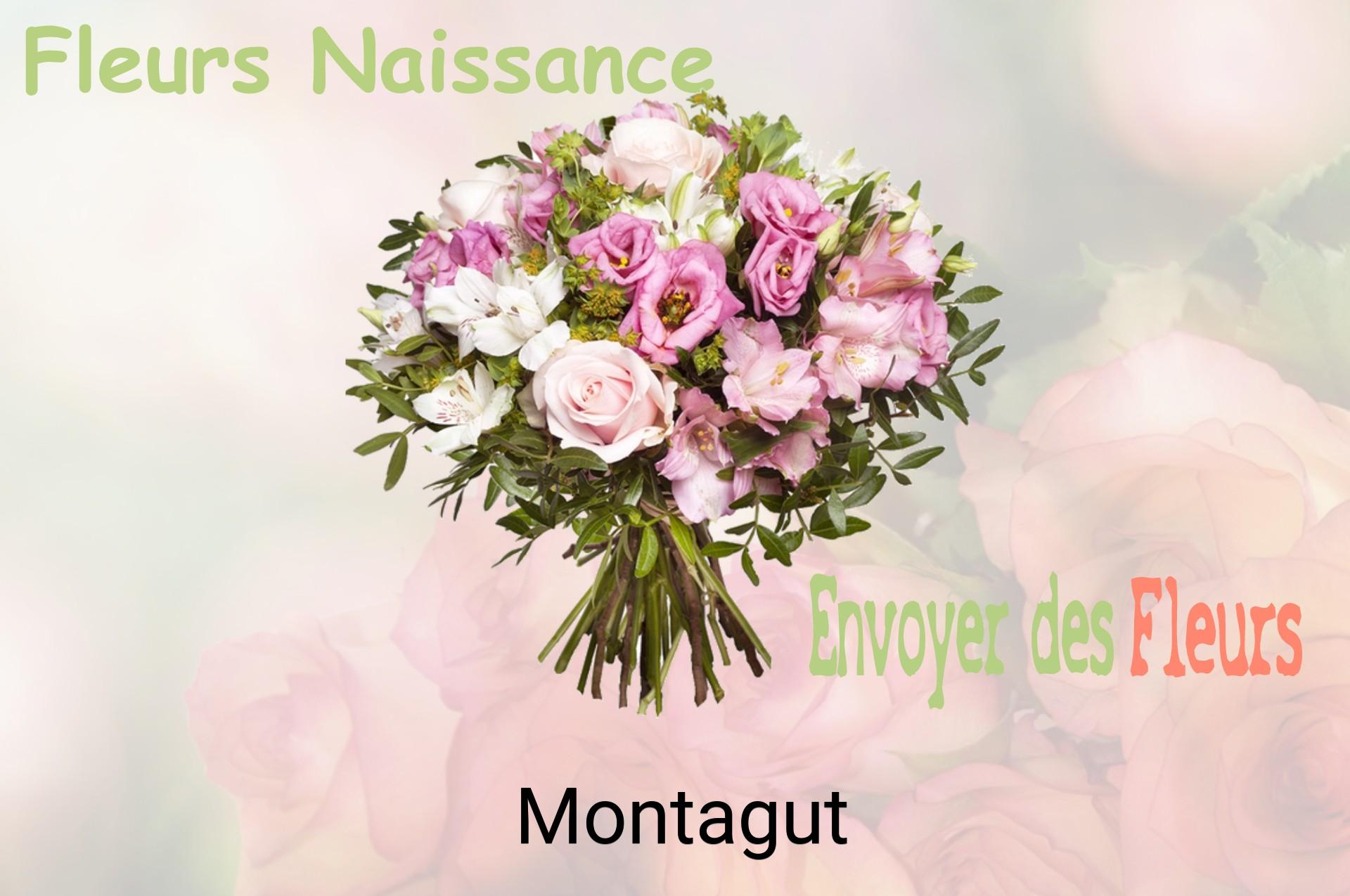 Bouquet de fleurs de naissance livré à Montagut
